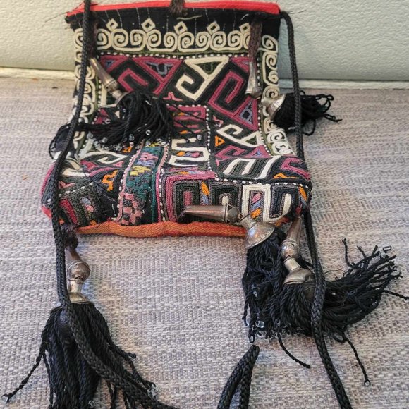 Moroccan Tassels Pencil Bag Turkish African Persian Purse Traditional Makeup Bag - Picture 5 of 5